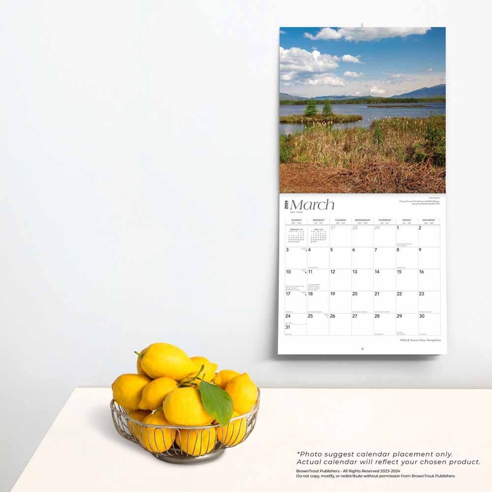 New Hampshire Wild and Scenic 2024 Wall Calendar