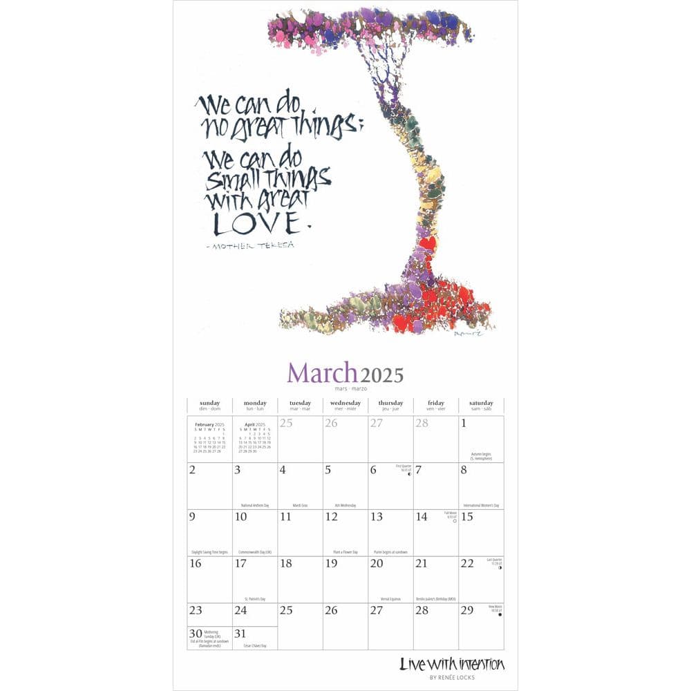 Live with Intention 2025 Mini Wall Calendar Second Alternate Image width=&quot;1000&quot; height=&quot;1000&quot;