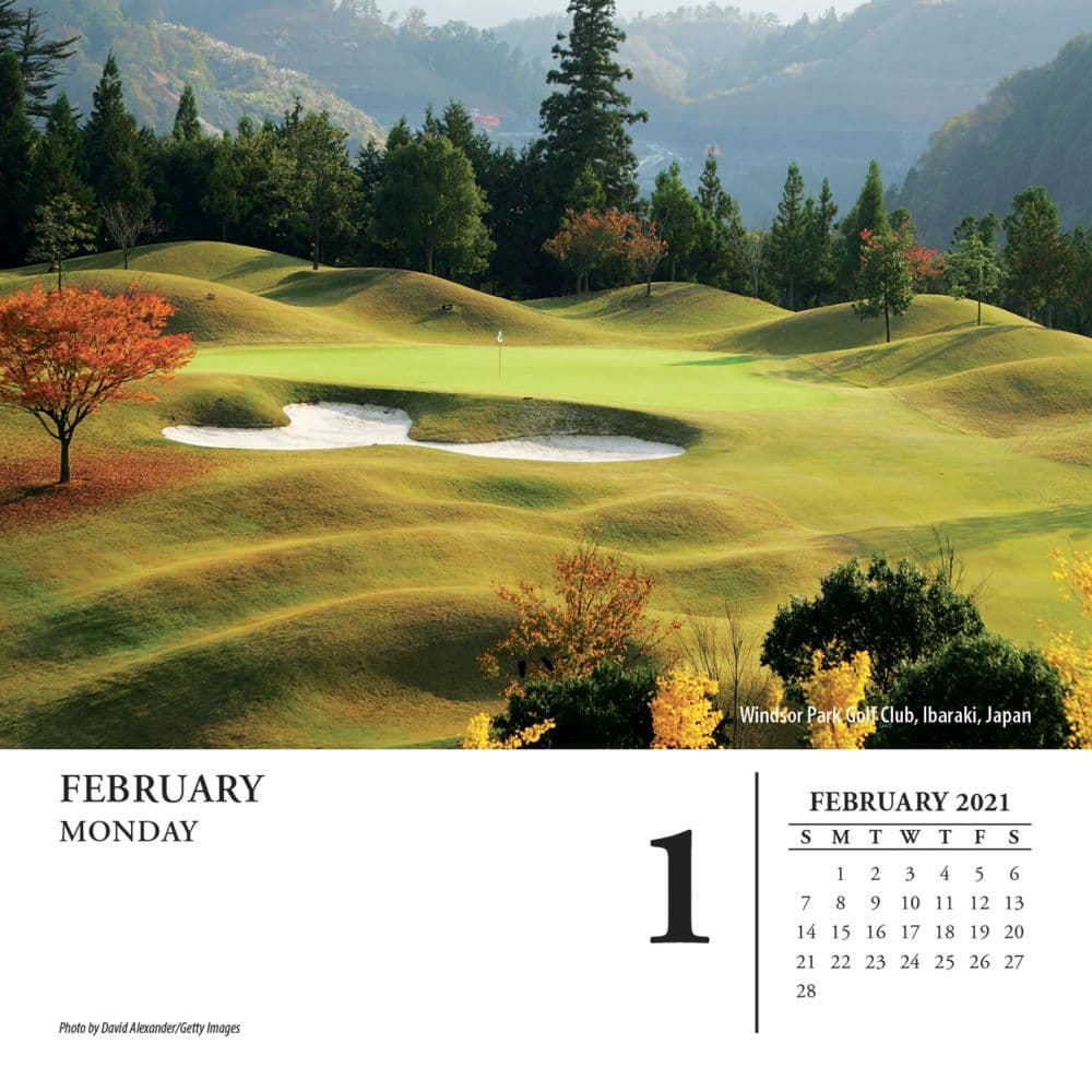 Golf Courses Desk Calendar