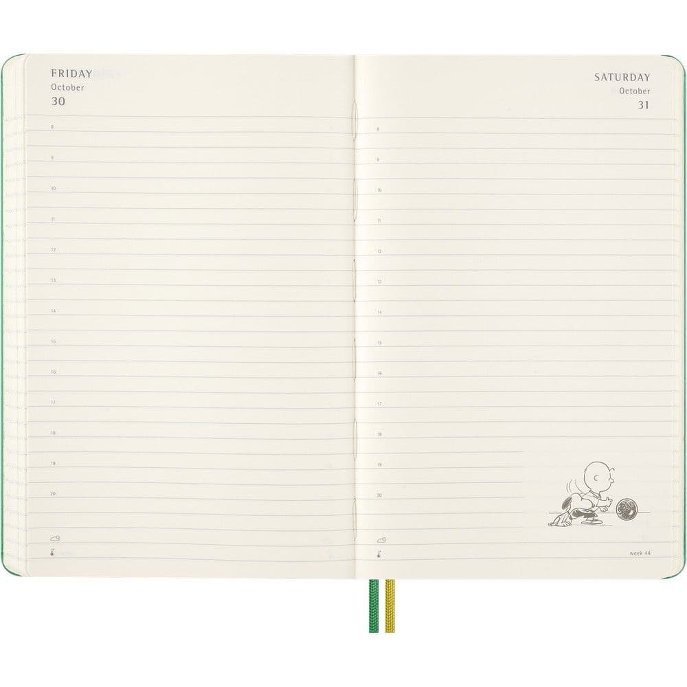 Peanuts Green Weekly 2026 Planner Fifth Alternate Image