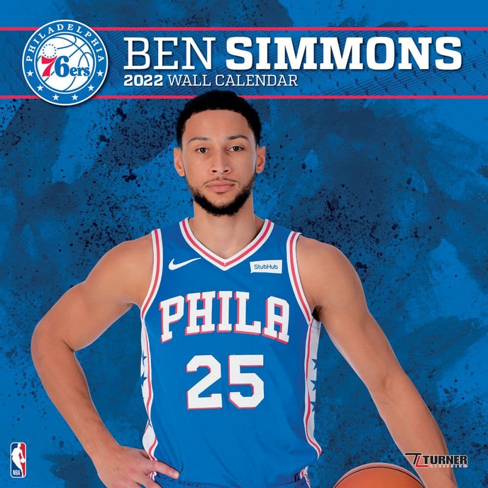 NBA Ben Simmons 76ers 2022 Wall Calendar