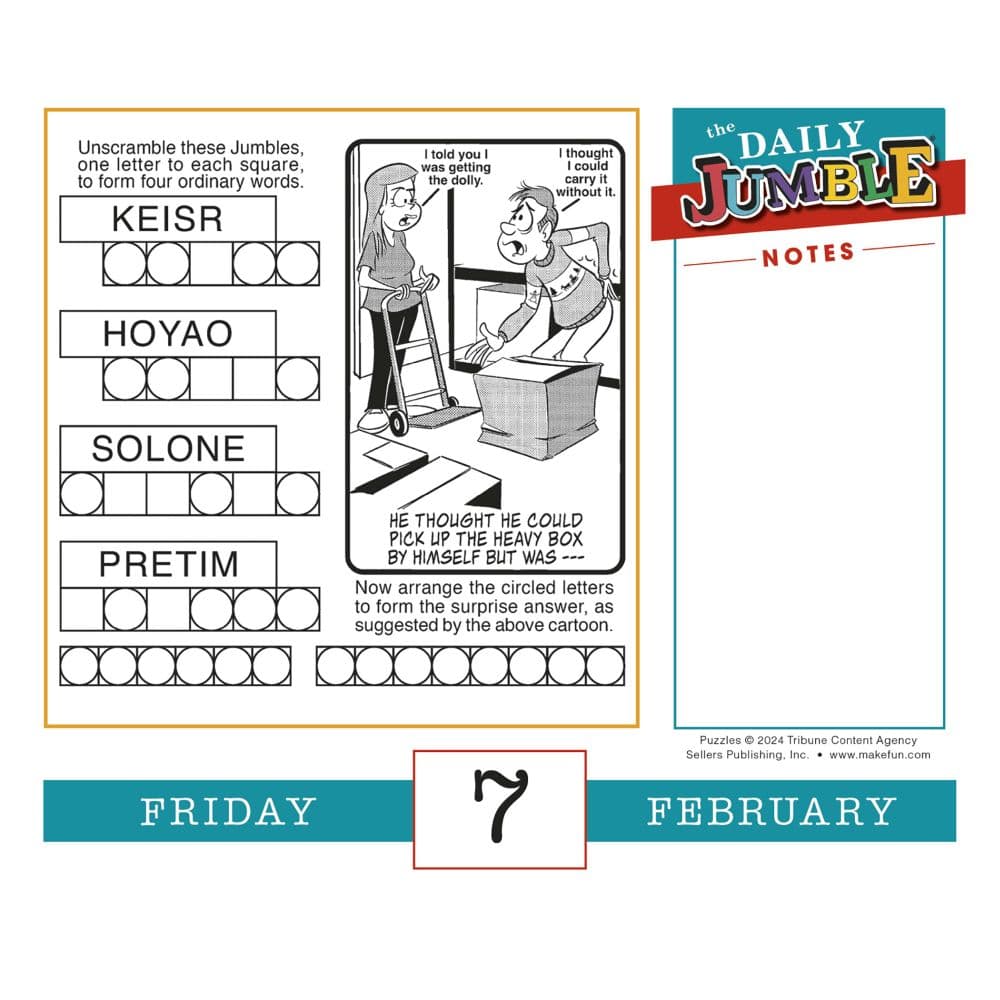 The Daily Jumble 2025 Desk Calendar