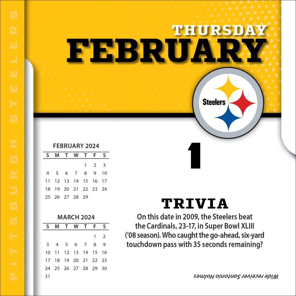 NFL Pittsburgh Steelers 2024 Desk Calendar Third Alternate Image width=&quot;1000&quot; height=&quot;1000&quot;