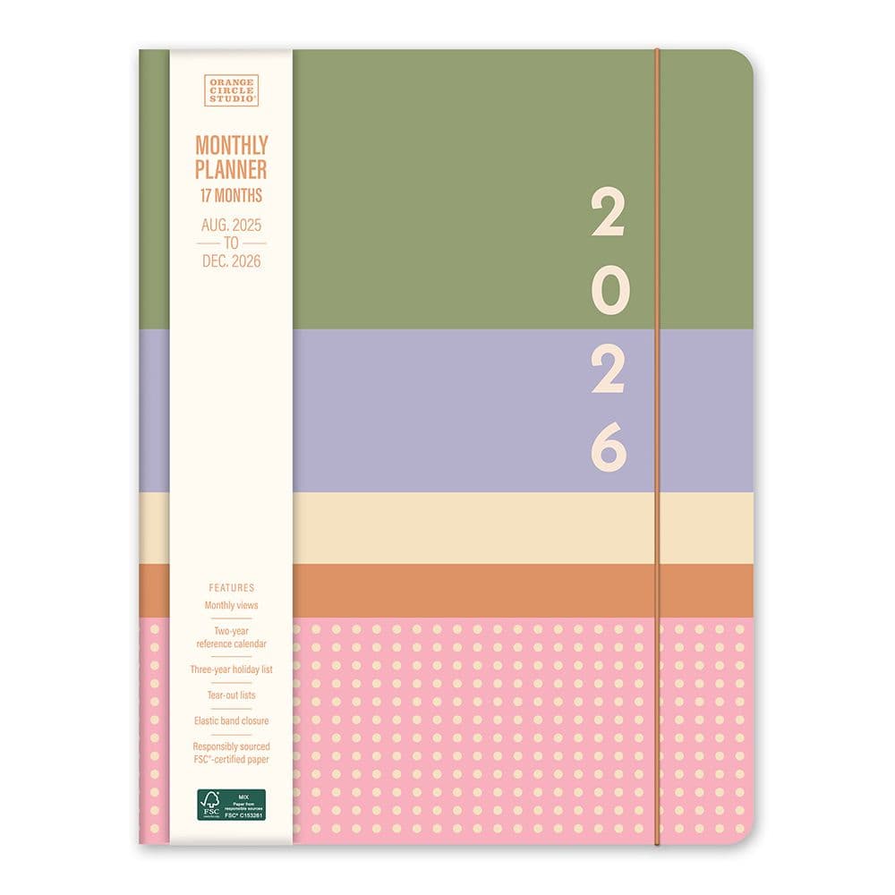 Color Block Monthly 2026 Planner Main Product Image