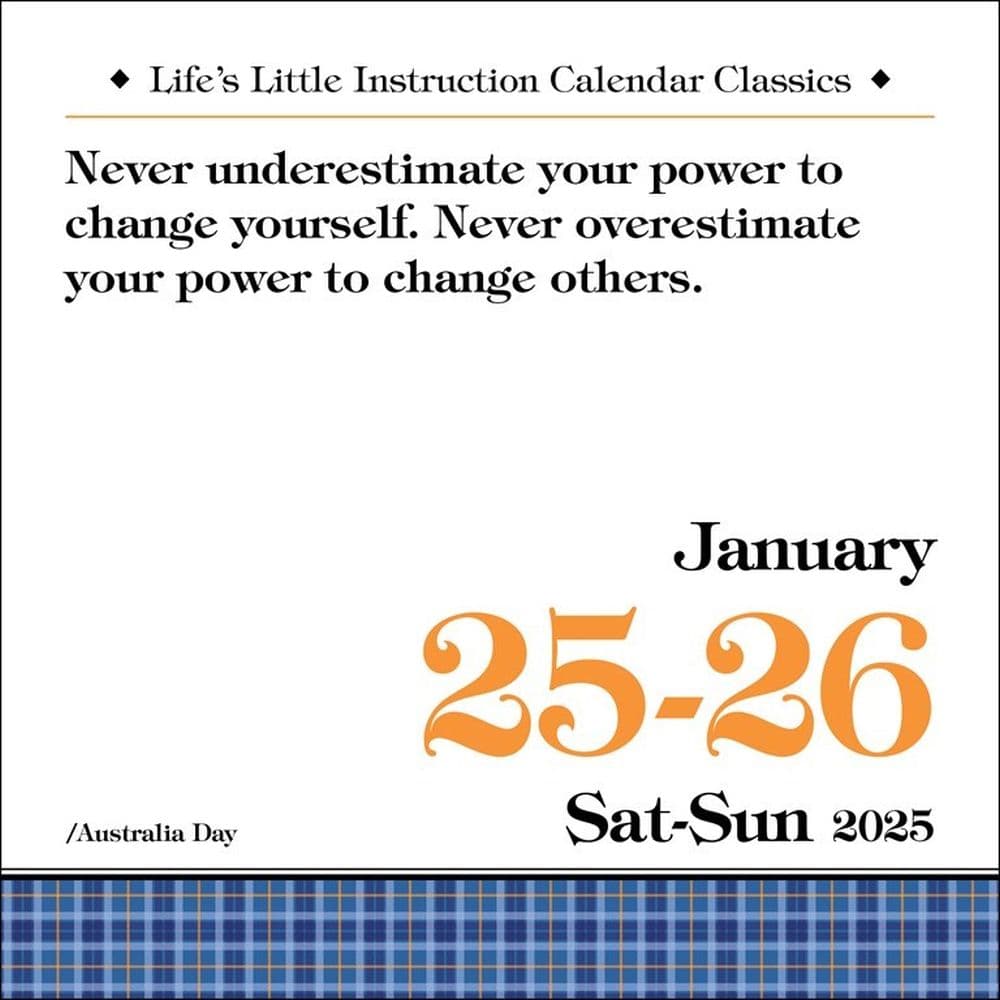 Lifes Little Instruction 2025 Desk Calendar