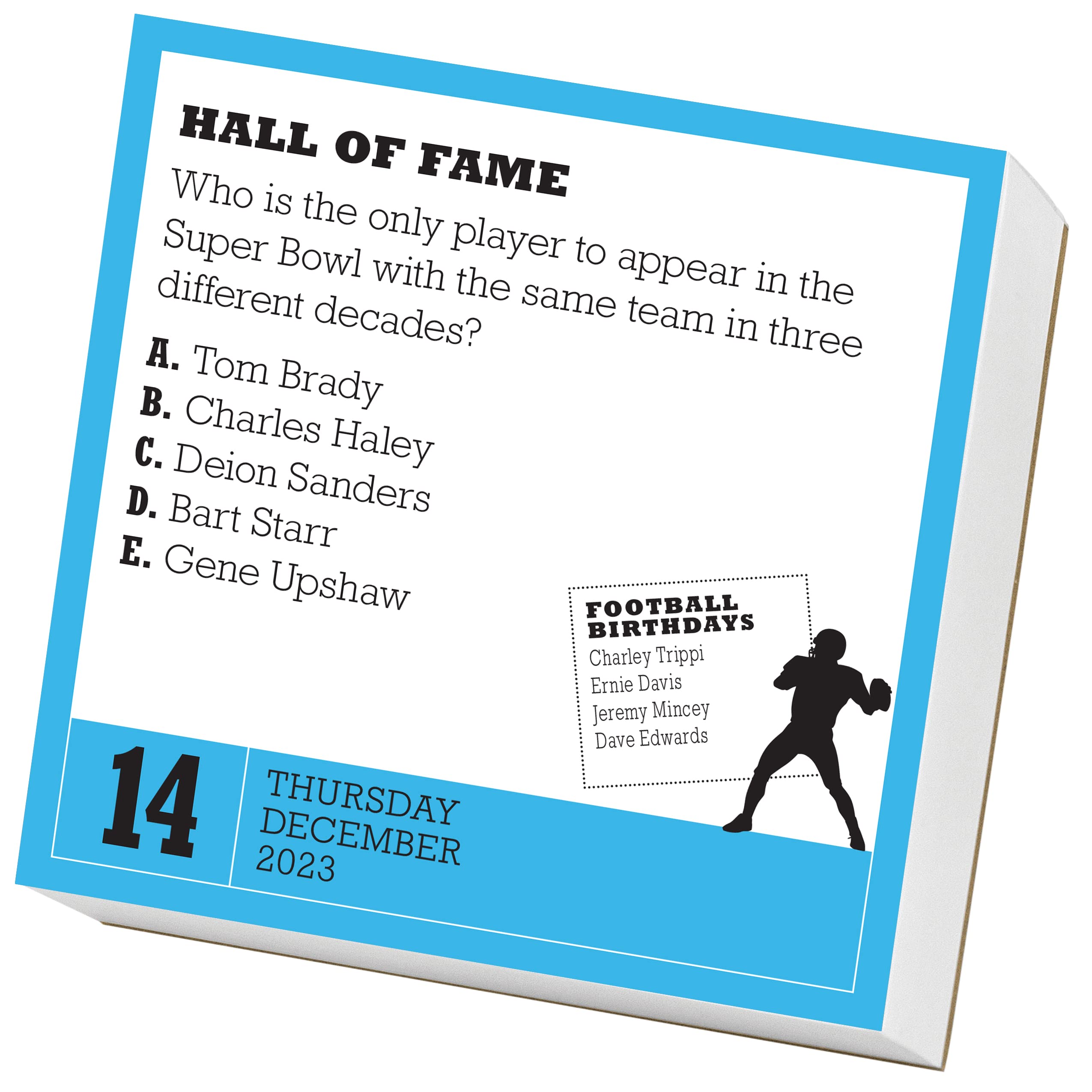 Football Trivia 2023 Desk Calendar - Calendars.com