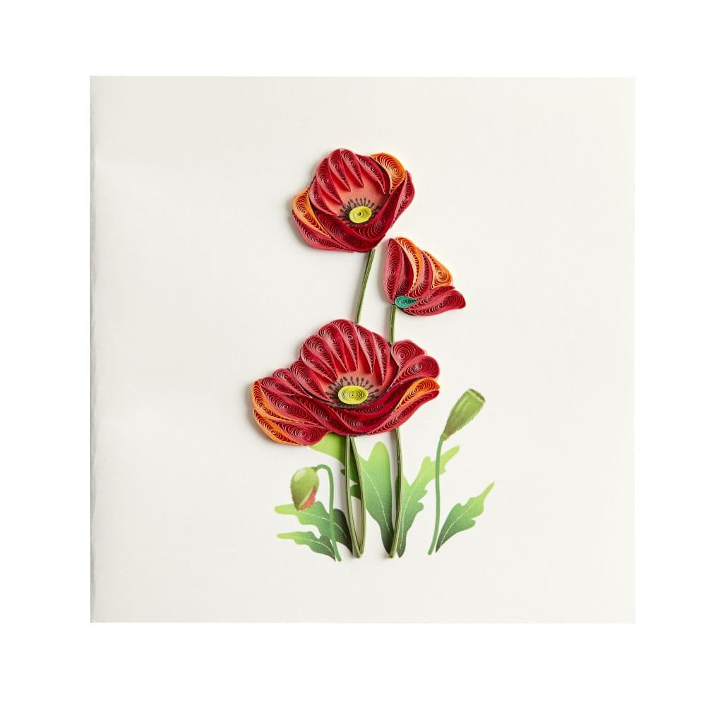 Poppies Red Quilling Blank Card First Alternate Image width=&quot;1000&quot; height=&quot;1000&quot;