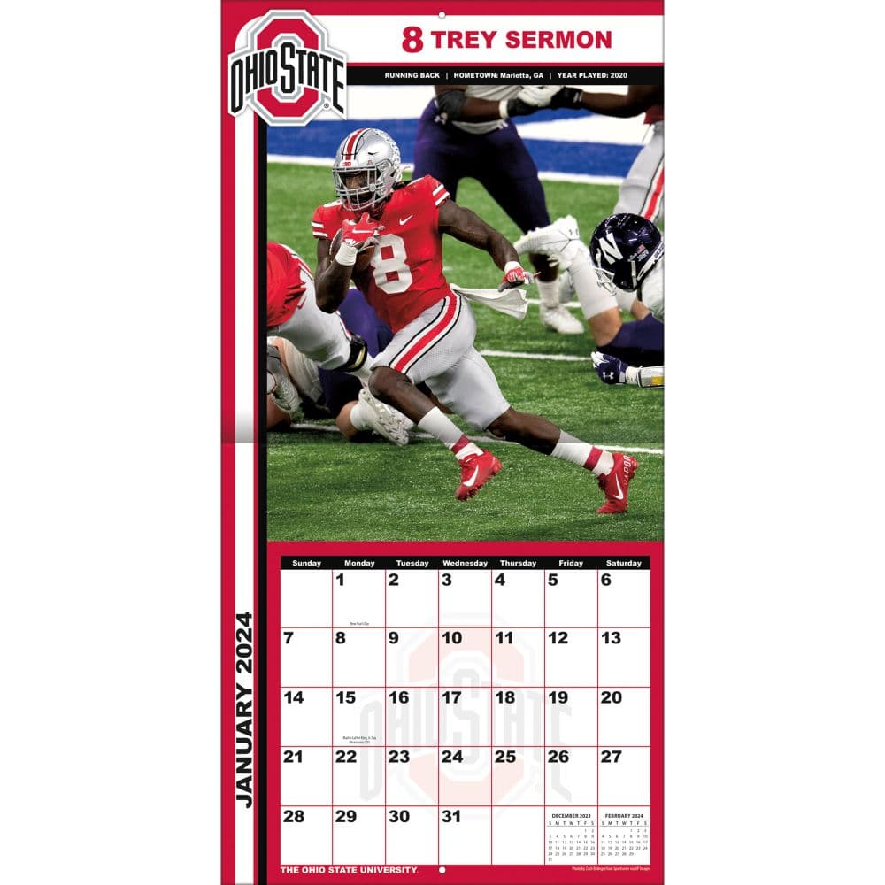 COL Ohio State Buckeyes 2024 Wall Calendar - Calendars.com