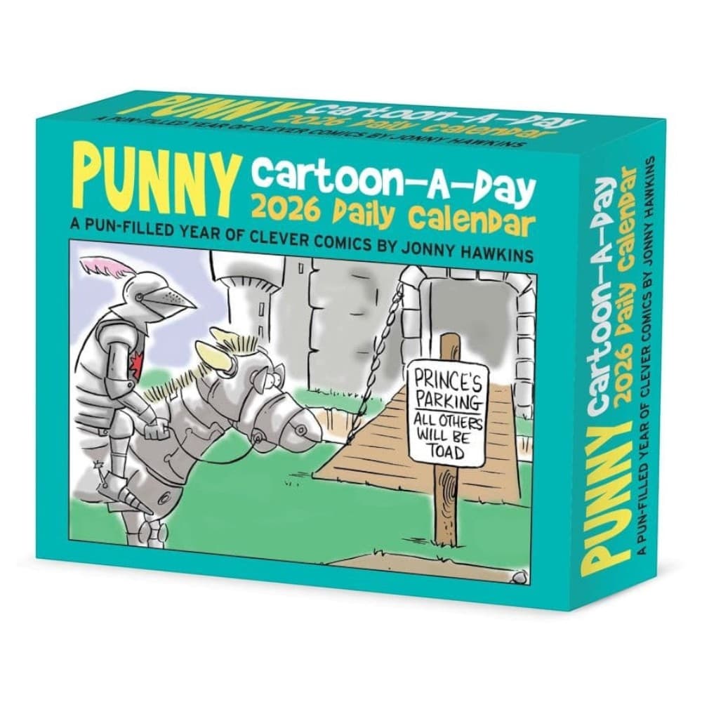 image Punny Cartoon A Day 2026 Desk Calendar Main Product Image