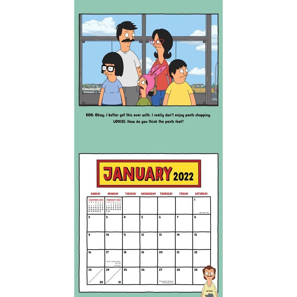 Bob S Burgers 2022 Calendar