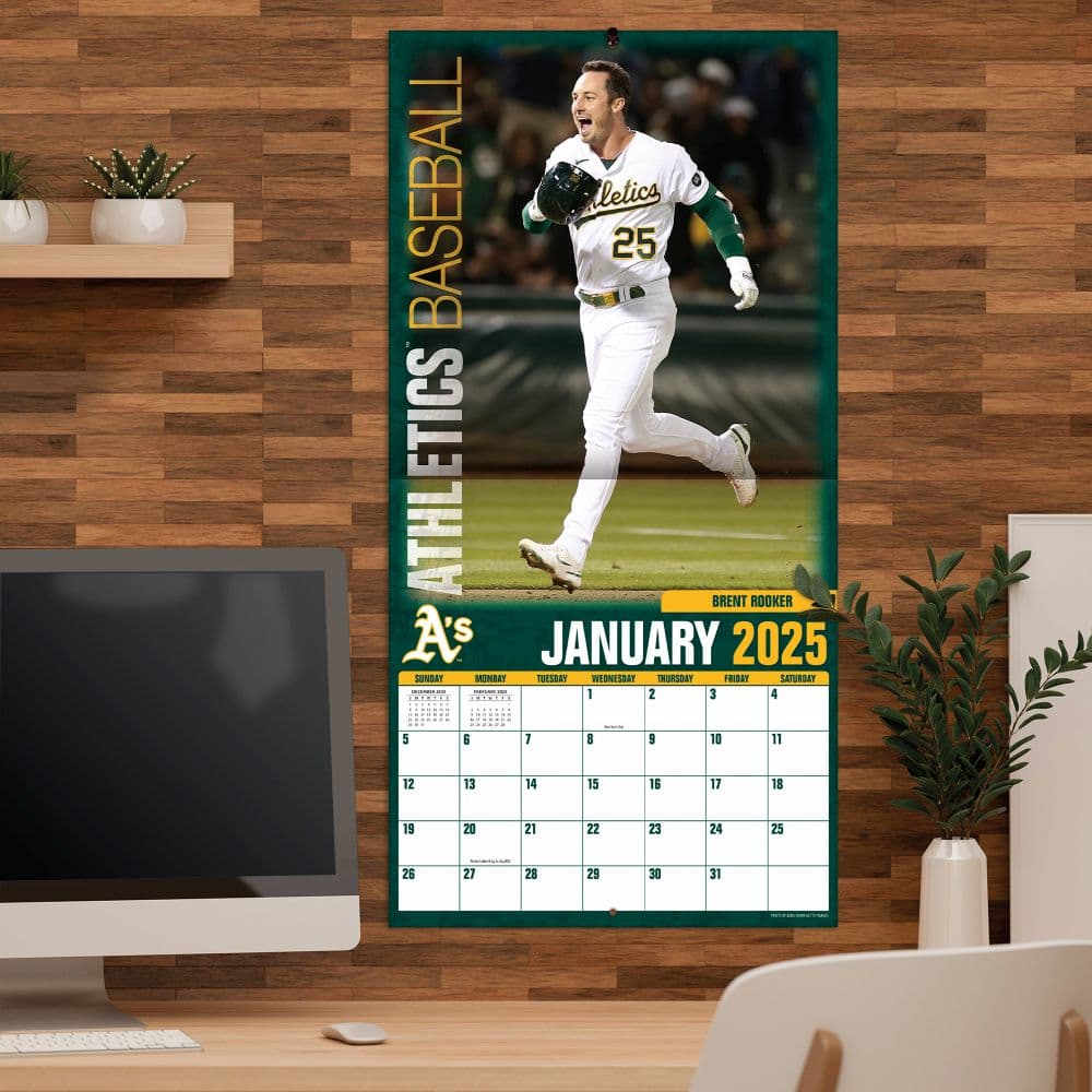 MLB Oakland Athletics 2025 Wall Calendar Fourth Alternate Image