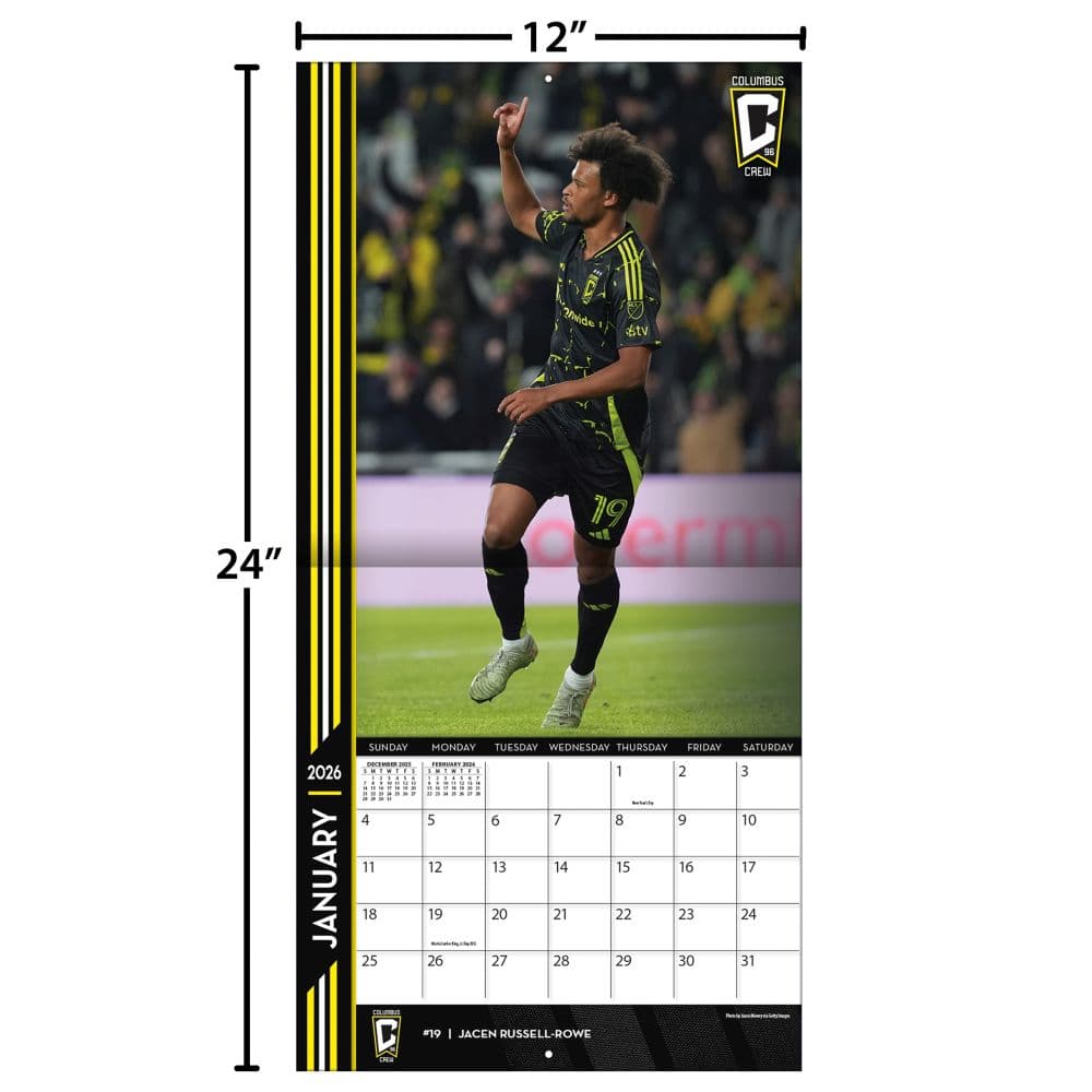 MLS Columbus Crew FC 2026 Wall Calendar Fourth Alternate Image