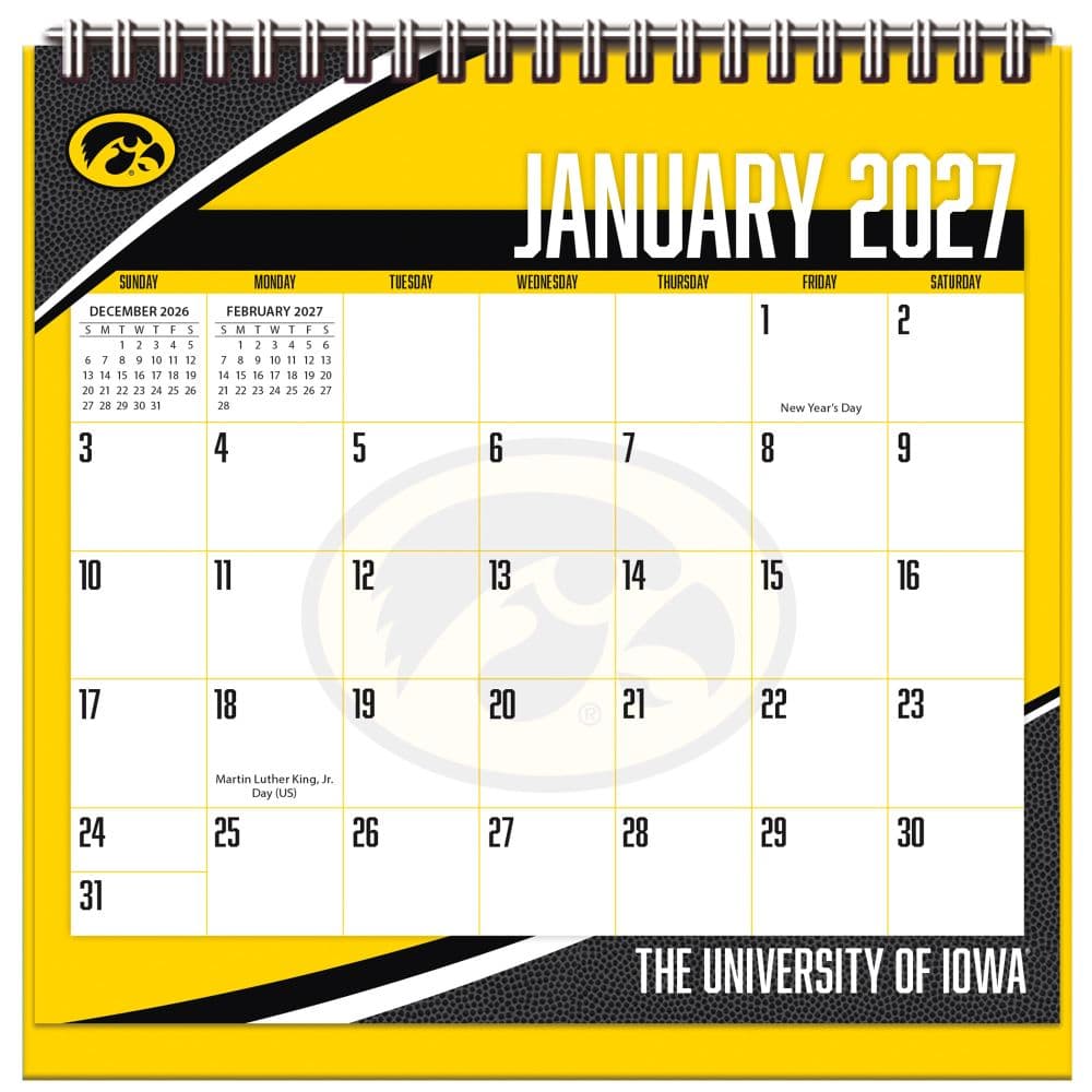 Iowa Hawkeyes 2027 Easel Desk Calendar First Alternate Image