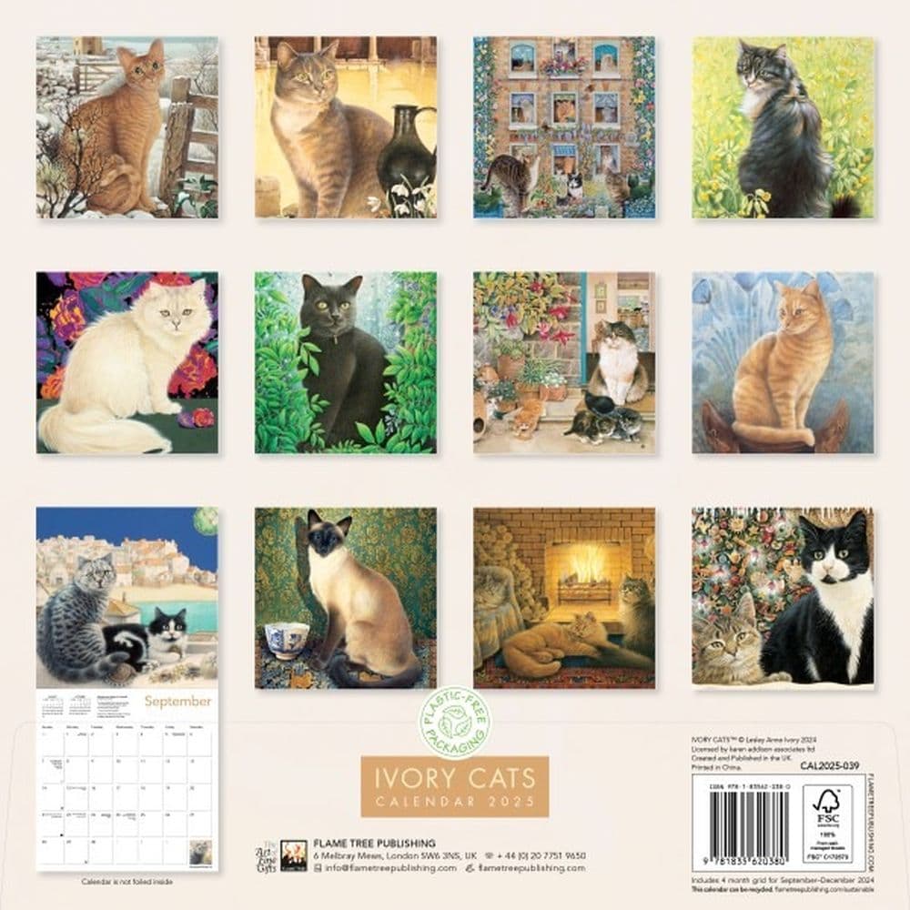 Ivory Cats 2025 Wall Calendar First Alternate Image