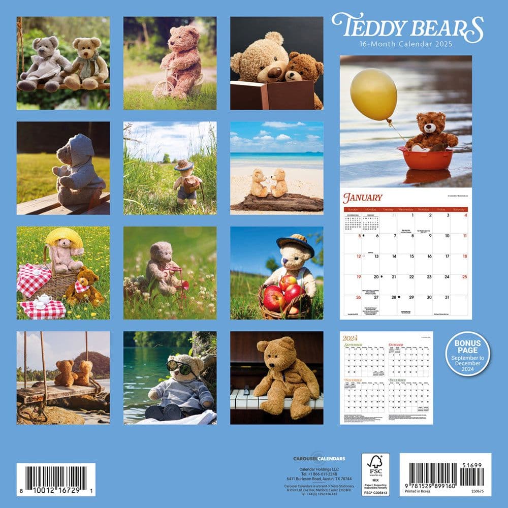 Teddy Bears 2025 Wall Calendar First Alternate Image width=&quot;1000&quot; height=&quot;1000&quot;