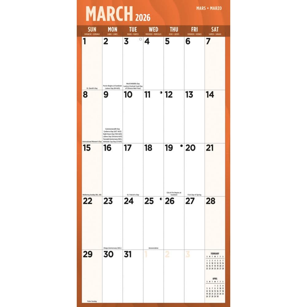 Large Print 2026 Wall Calendar Second Alternate Image