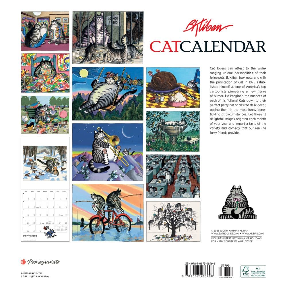 Kliban Cat Special Edition 2024 Wall Calendar