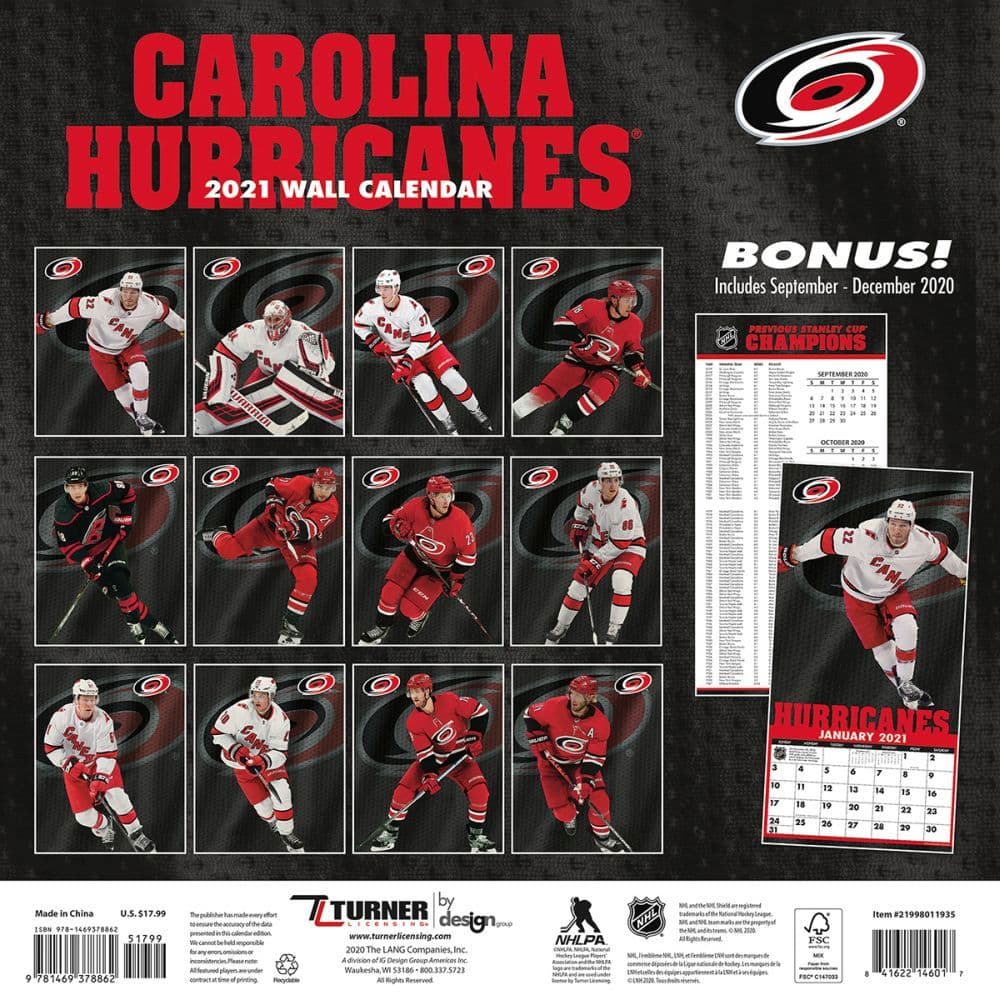 Carolina Hurricanes Printable Schedule