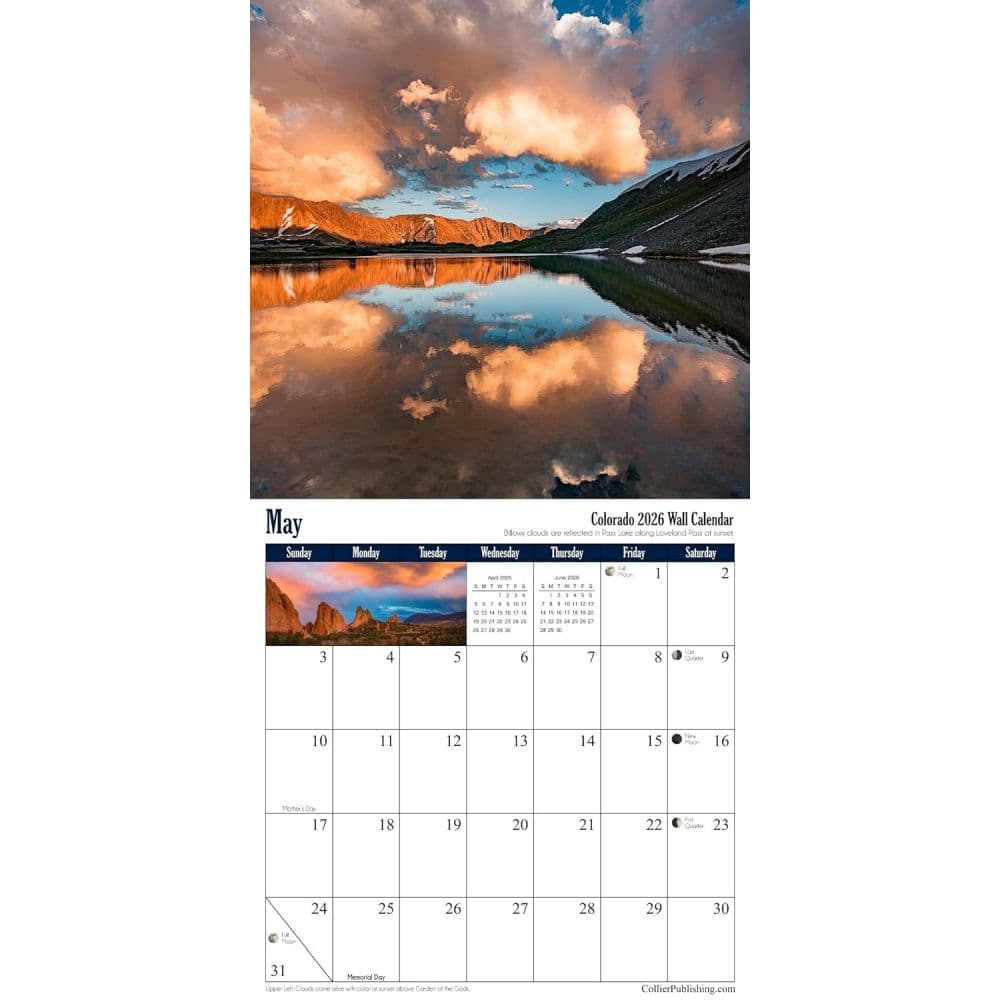 Colorado Scenic 2026 Wall Calendar Second Alternate Image