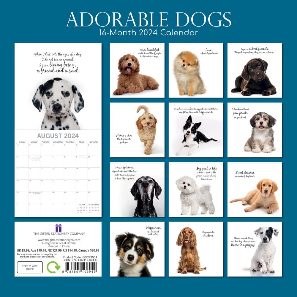 Adorable Dogs 2024 Wall Calendar First Alternate Image width=&quot;1000&quot; height=&quot;1000&quot;