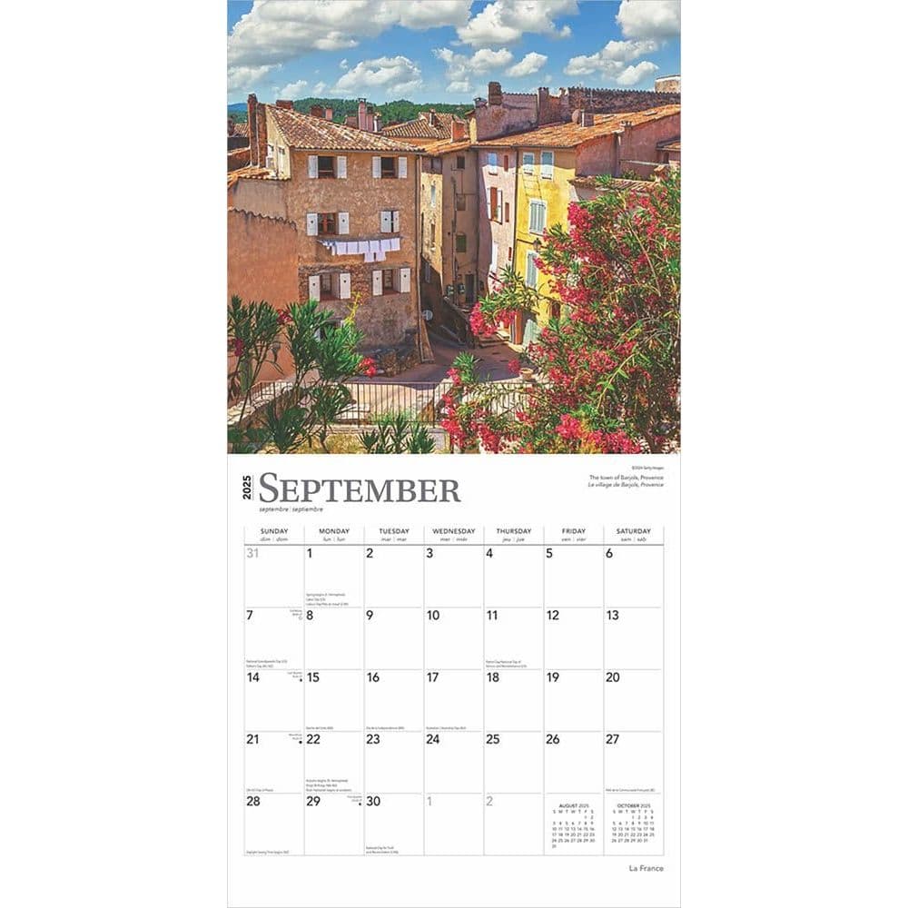 France La France- English French 2025 Wall Calendar Third Alternate Image