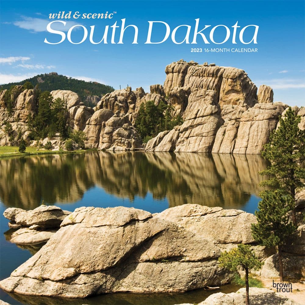 BrownTrout South Dakota Wild and Scenic 2023 Wall Calendar