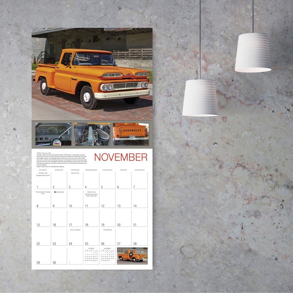 Vintage Pickups 2026 Wall Calendar Fourth Alternate Image