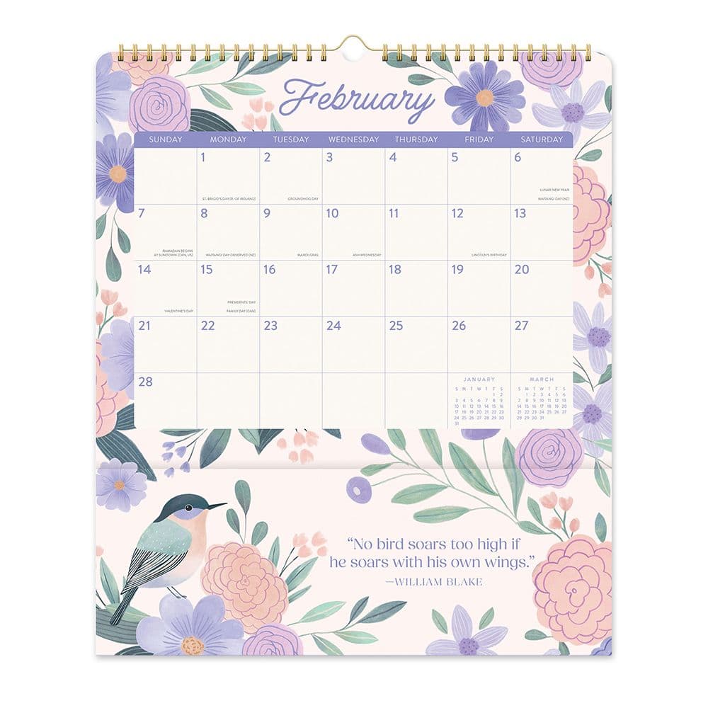 Birds and Blooms Pockets Plus 2027 Wall Calendar Second Alternate Image
