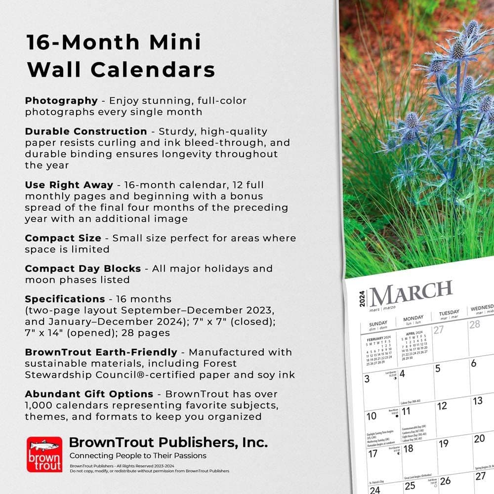 Wildflowers 2024 Mini Wall Calendar Fourth Alternate Image width=&quot;1000&quot; height=&quot;1000&quot;