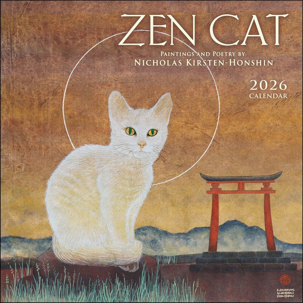 Zen Cat 2026 Wall Calendar - Calendars.com Motiv 