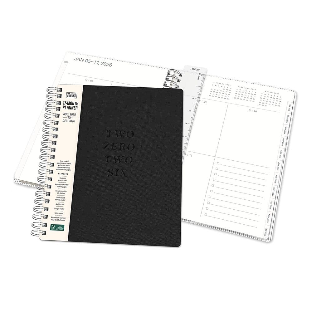 Midnight Black Baxter 2026 Planner Third Alternate Image