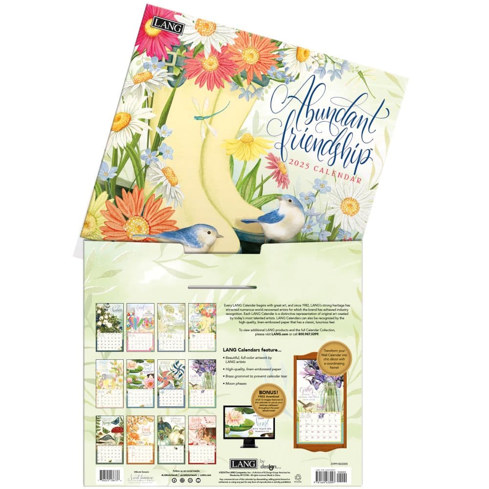 Abundant Friendship 2025 Wall Calendar by Nicole Tamarin_ALT3