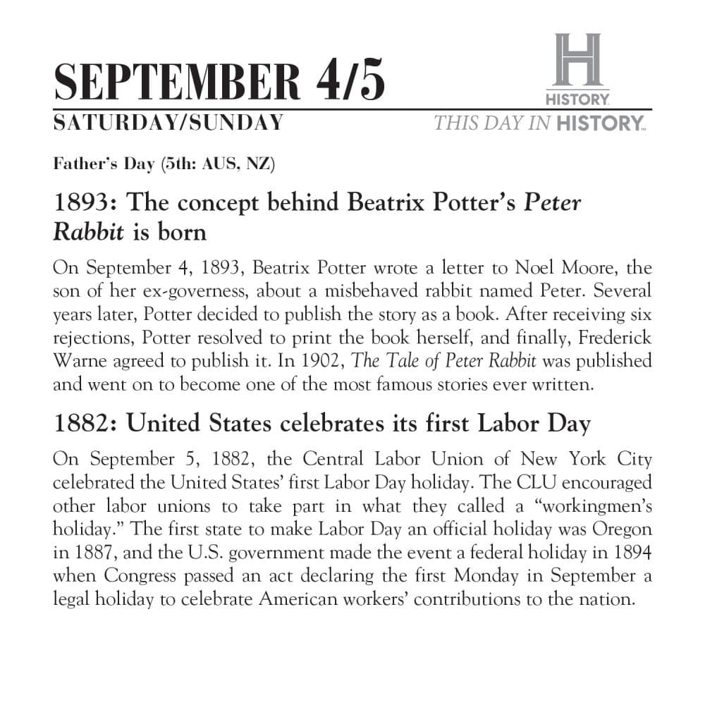 History Channel This Day in History 365 Facts 2027 Desk Calendar Second Alternate Image