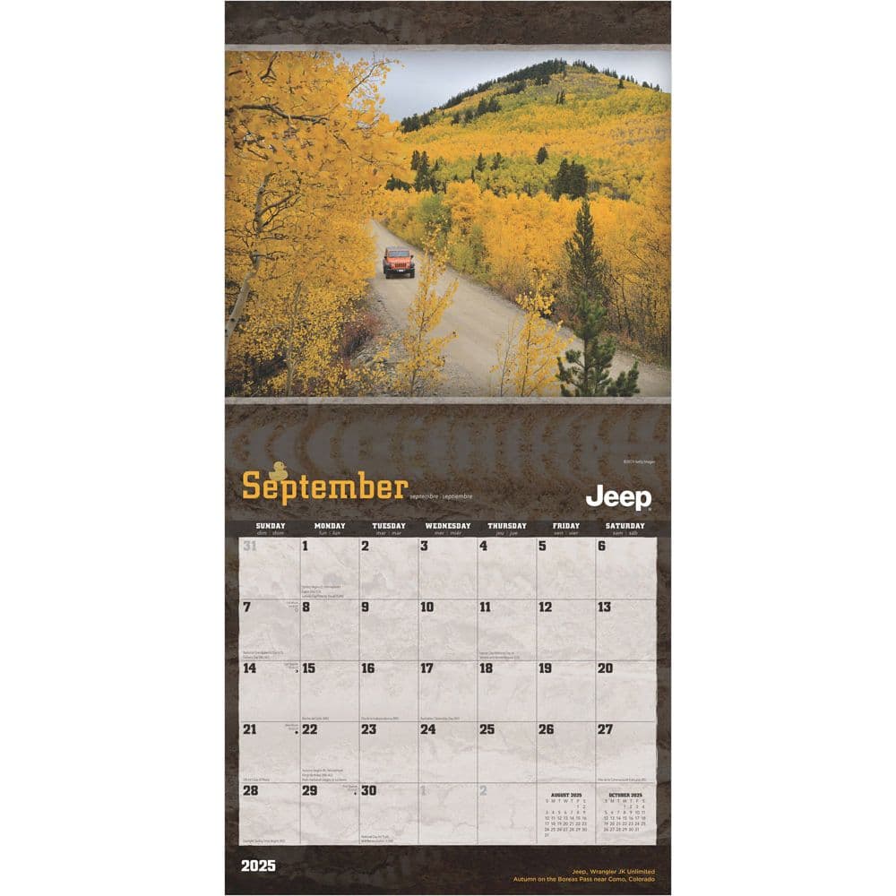 Jeep 2025 Wall Calendar