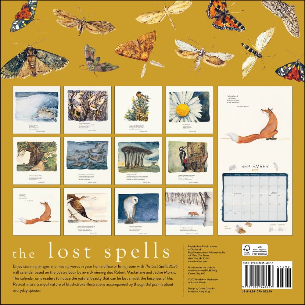 Lost Spells 2026 Wall Calendar First Alternate Image