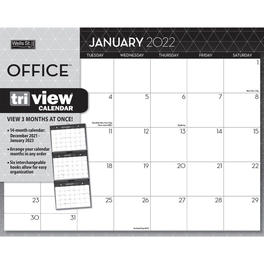 Office 2022 TriView Calendar