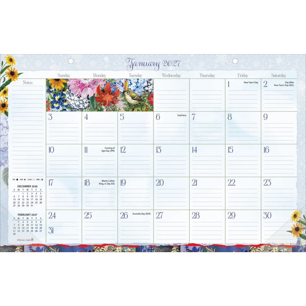 Garden Botanicals 2027 Desk Pad by Barbara Anderson First Alternate Image
