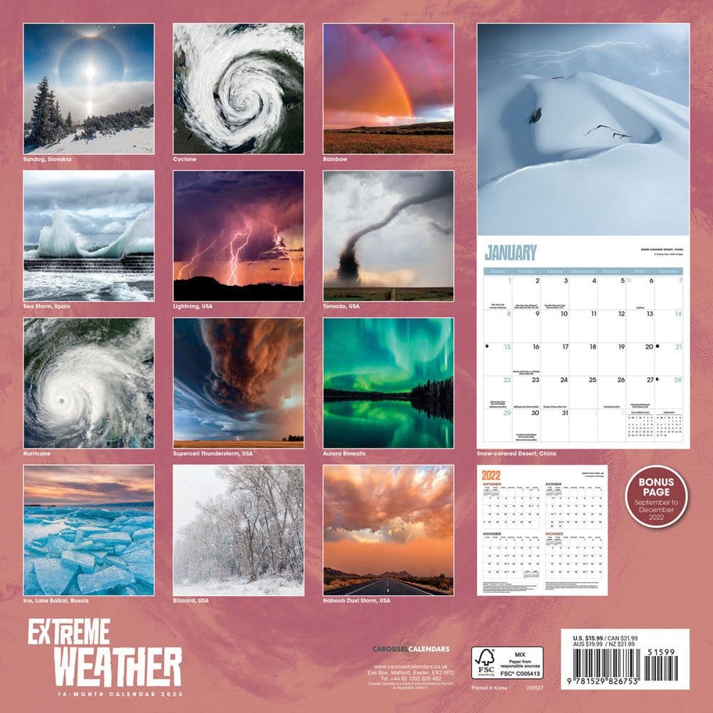 Extreme Weather 2023 Wall Calendar - Calendars.com