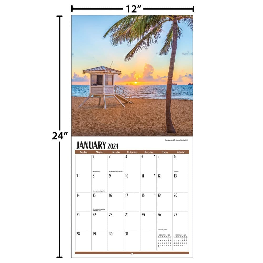 Beaches 2024 Wall Calendar Fourth Alternate  Image width=&quot;1000&quot; height=&quot;1000&quot;