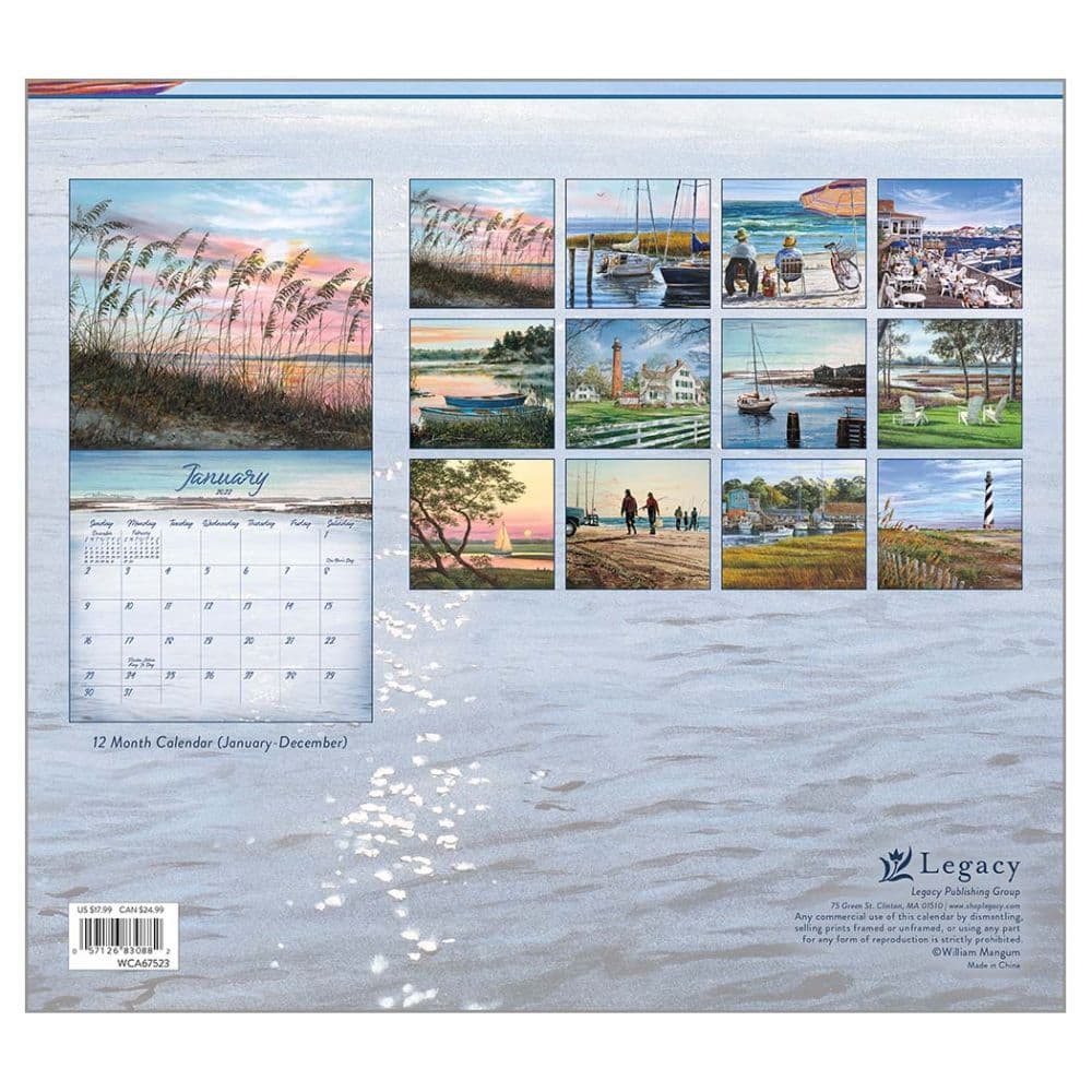 houder Bier tarwe The Legacy Coastal Breeze 2022 Wall Calendar - Calendars.com