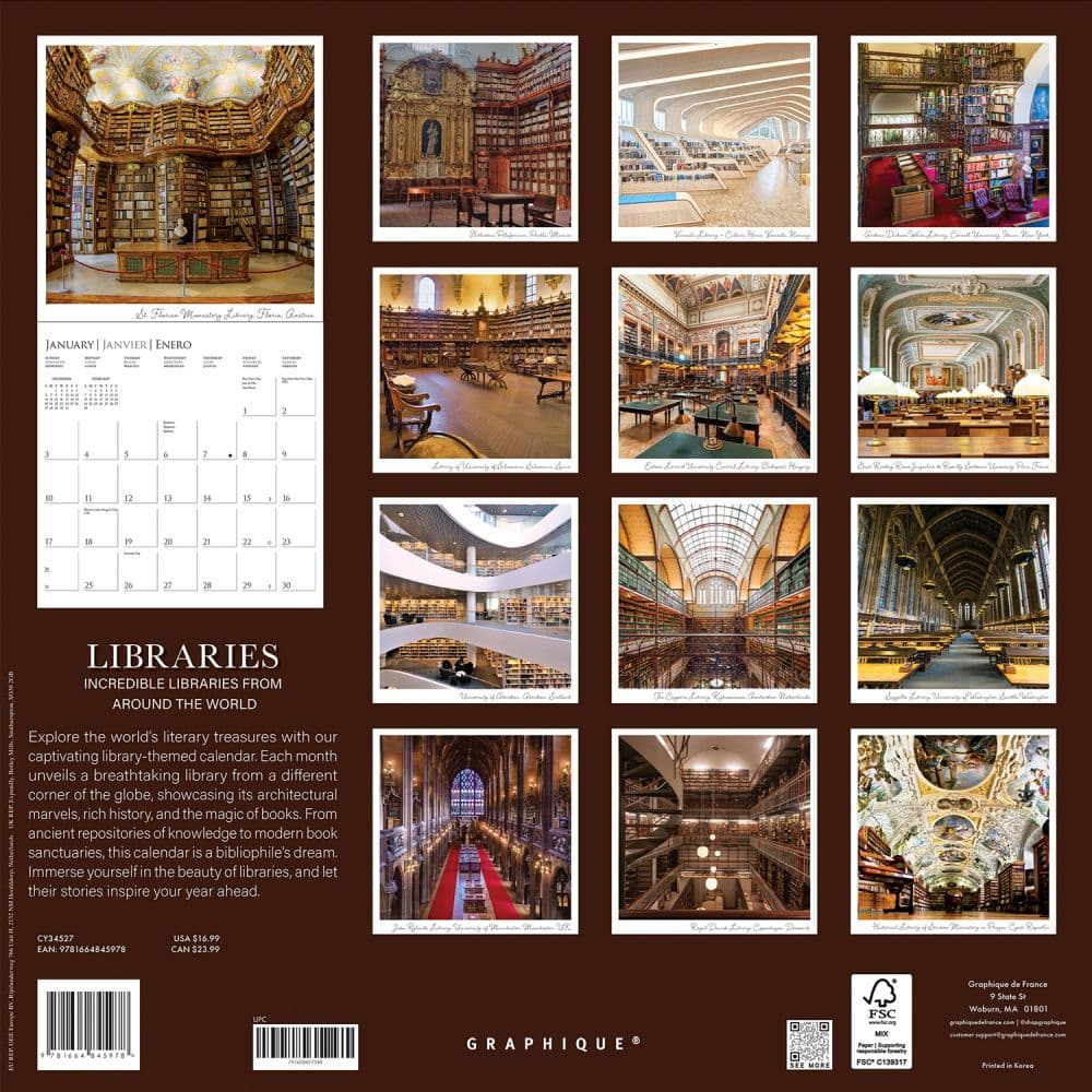 Libraries 2027 Wall Calendar First Alternate Image