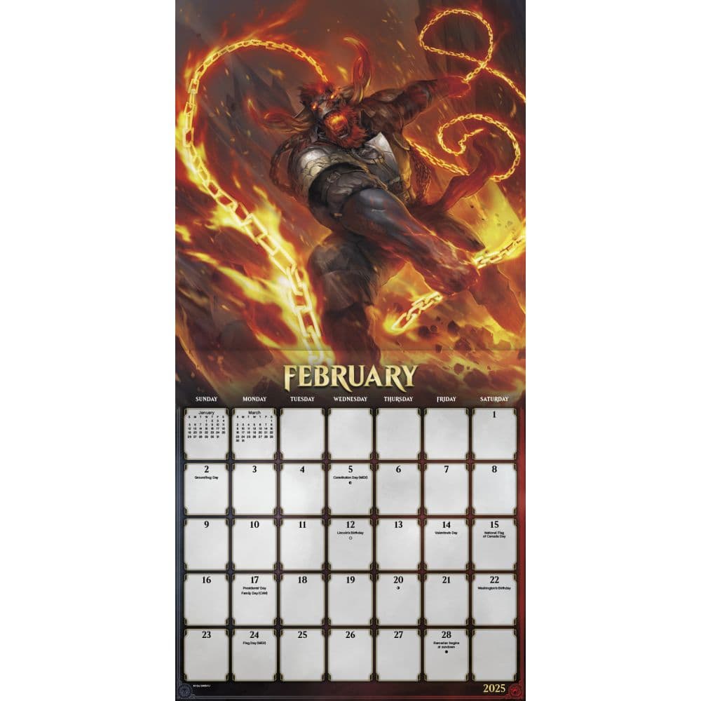 Magic the Gathering 2025 Wall Calendar Alt2