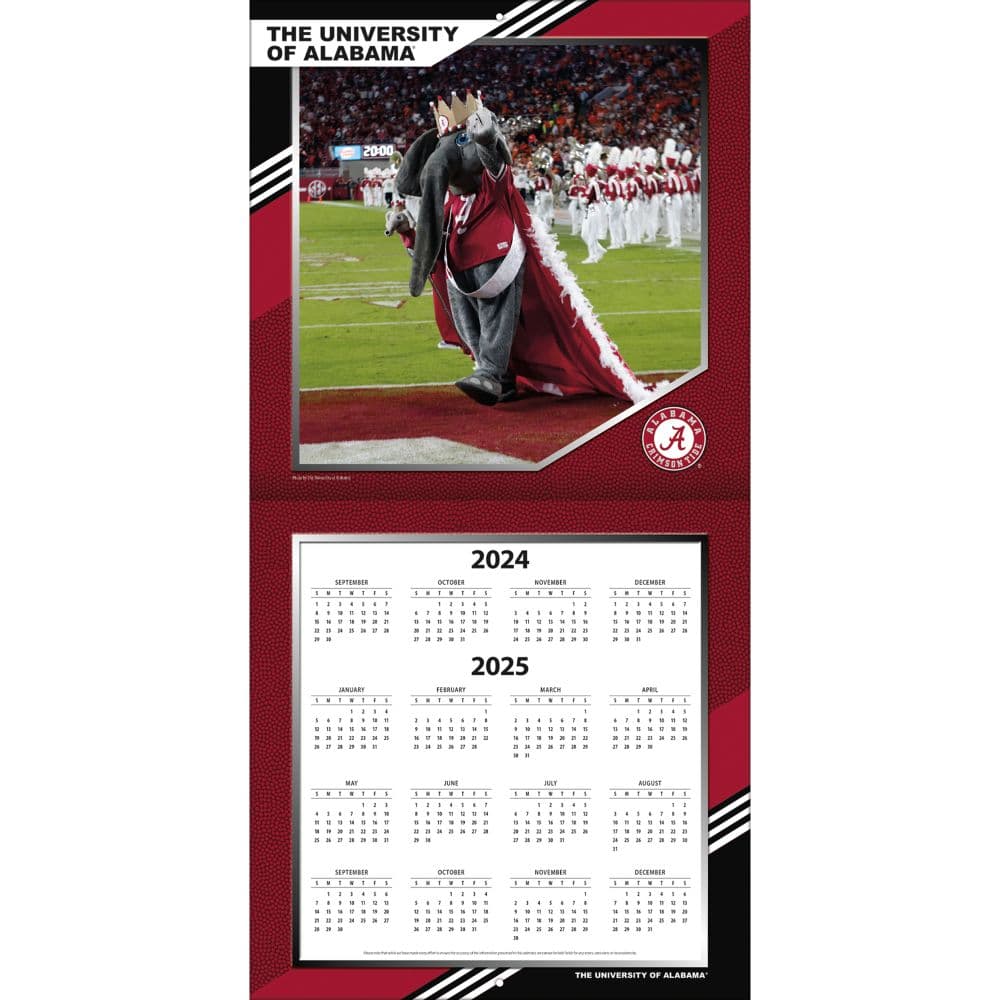 Alabama Crimson Tide 2025 Wall Calendar - Calendars.com