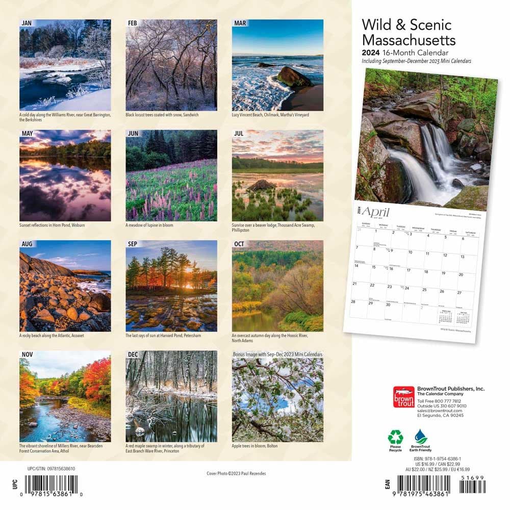 Massachusetts Wild and Scenic 2024 Wall Calendar First Alternate Image width=&quot;1000&quot; height=&quot;1000&quot;
