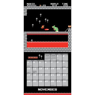 Super Mario Bros. 8-Bit Retro 2024 Wall Calendar with Bonus Diecut  Notecards by Nintendo