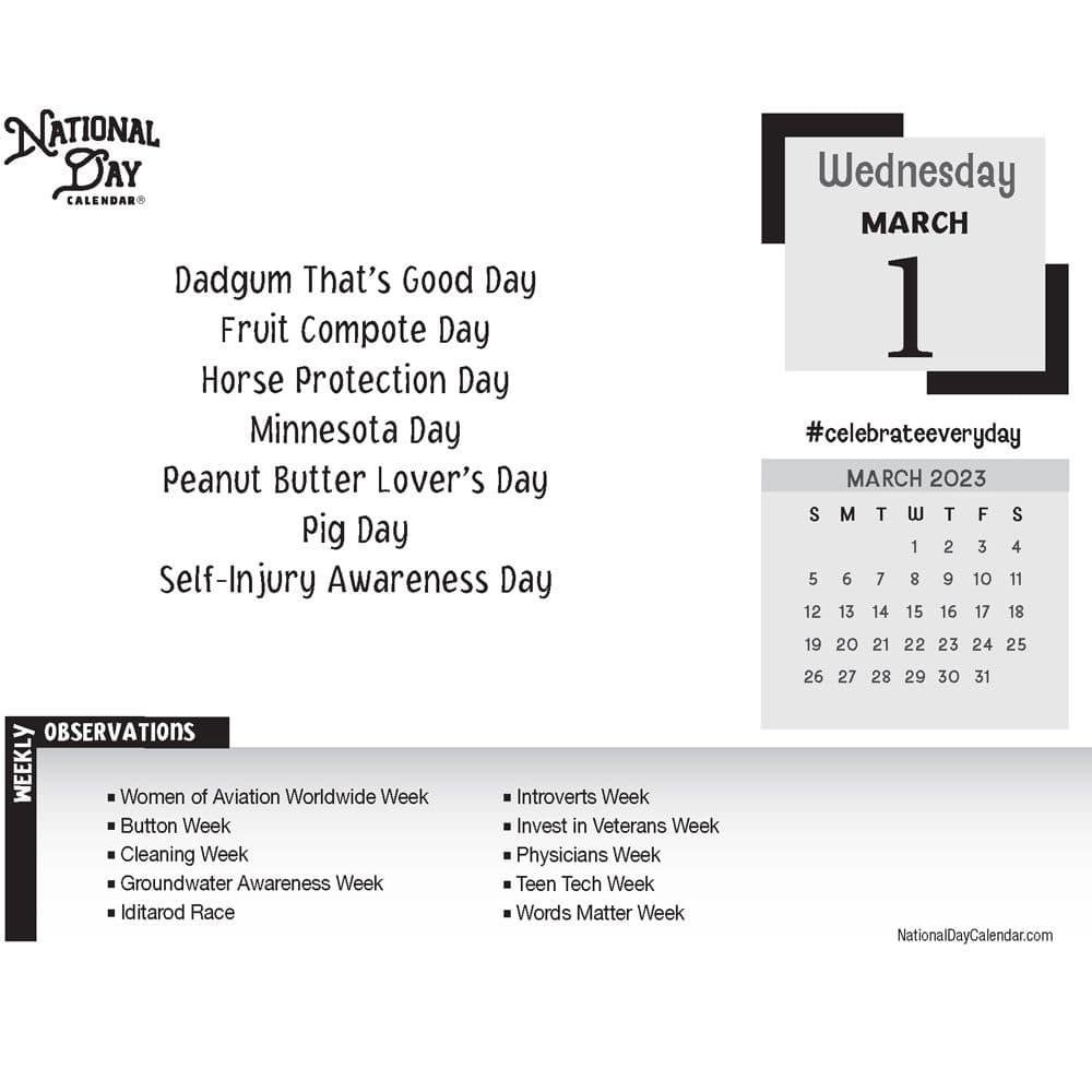 National-Day-2023-Desk-Calendar - Calendars.com