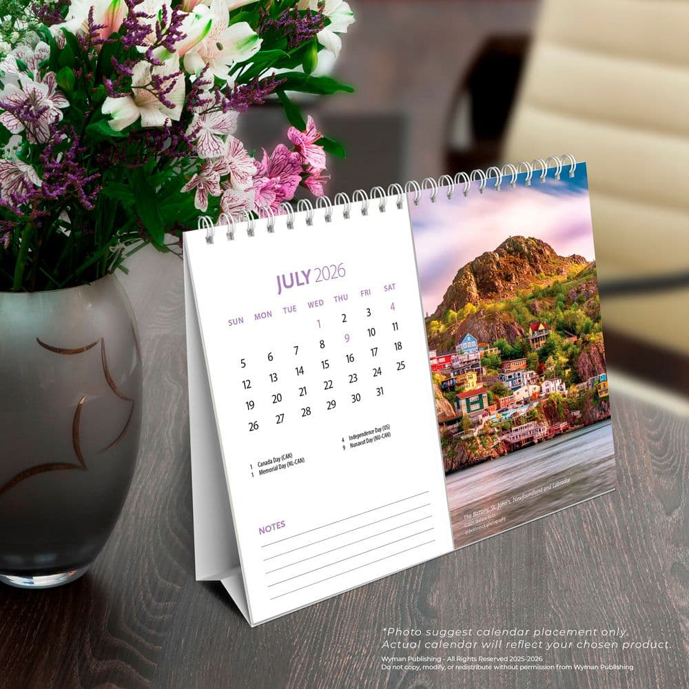 Canadian Geographic Scenic 2026 Easel Desk Calendar Fourth Alternate Image