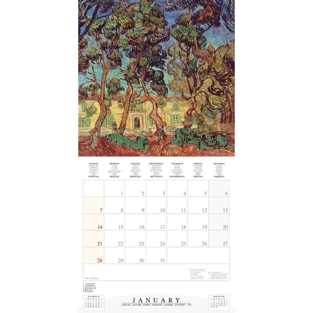 Van Gogh From Vincents Garden 2024 Wall Calendar Second Alternate Image width=&quot;1000&quot; height=&quot;1000&quot;