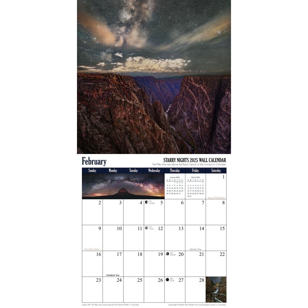 Starry Nights Astronomy 2025 Wall Calendar Third Alternate Image