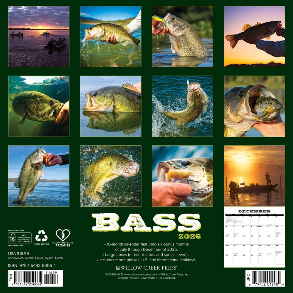 Bass 2026 Wall Calendar First Alternate Image